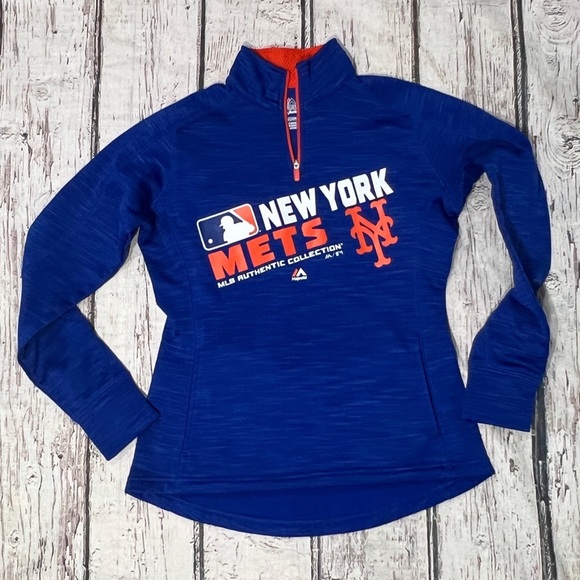 New York Mets MLB Baseball Womens Athletic Sports Pullover Jumper - Picture 1 of 3